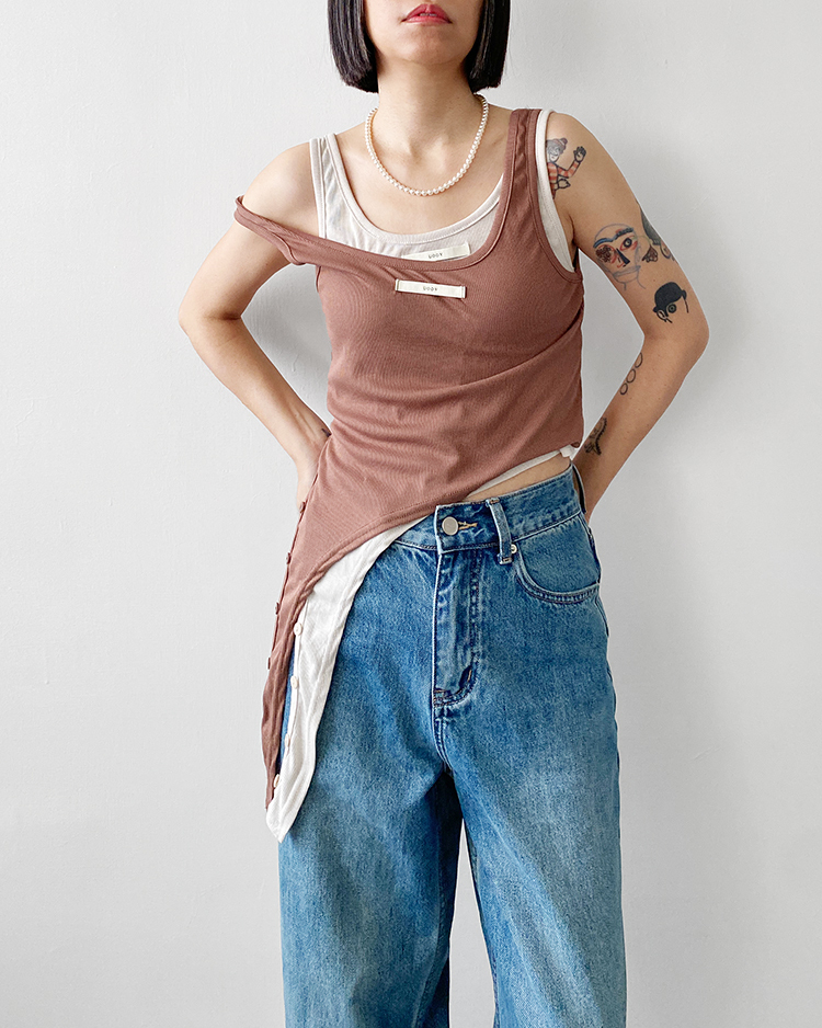 MKV-2896 設計感釦子背心