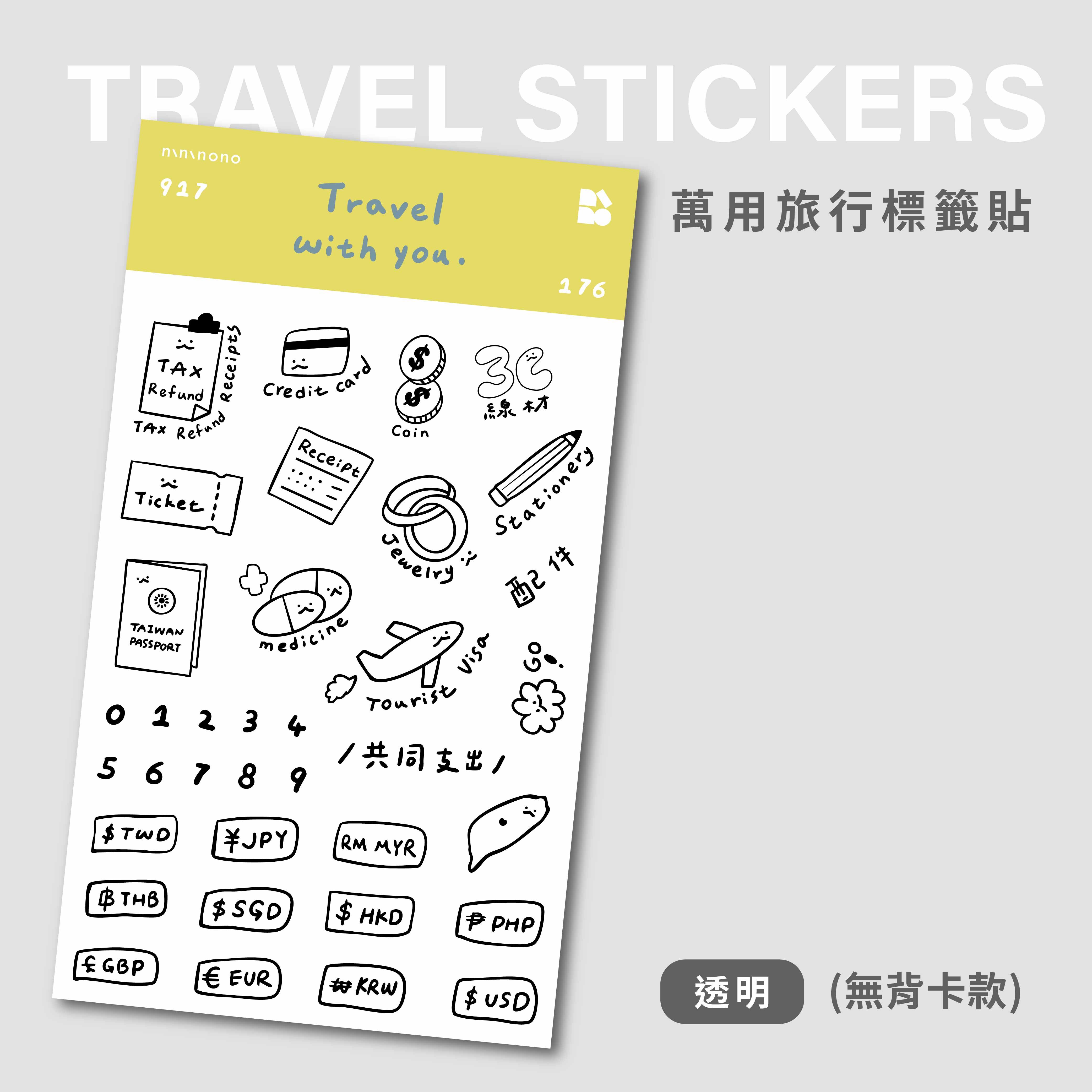 萬用旅行標籤貼(共2款可選)