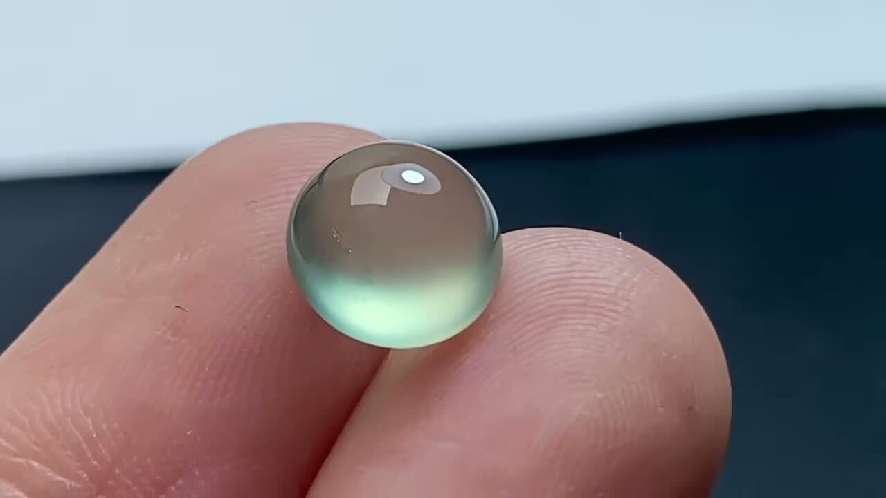 翡翠高冰蛋面,天然翡翠A玉, 緬甸玉, Jade, Jadeite