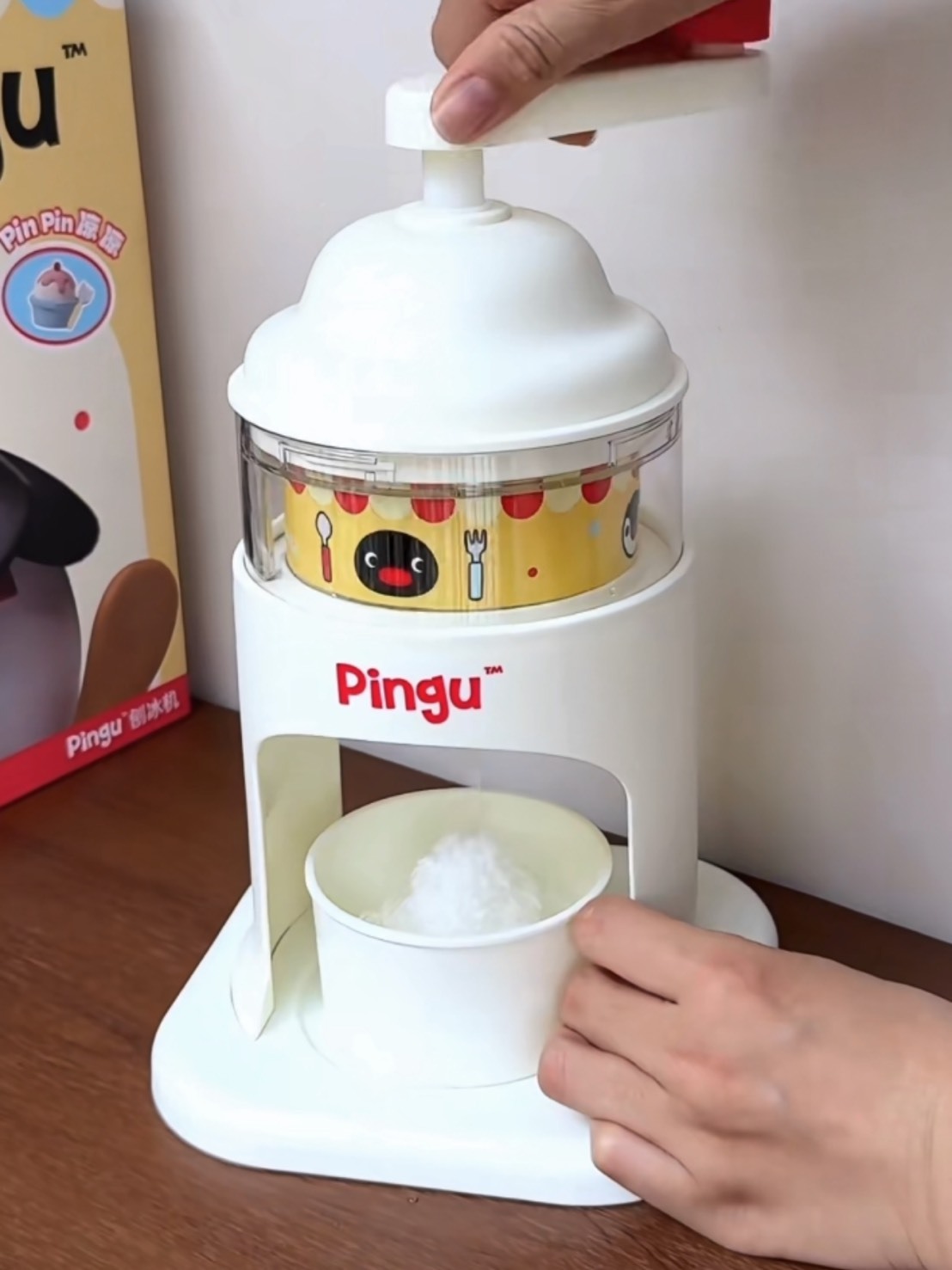 正版授權PINGU聯名款 DIY 手動刨冰機禮盒
