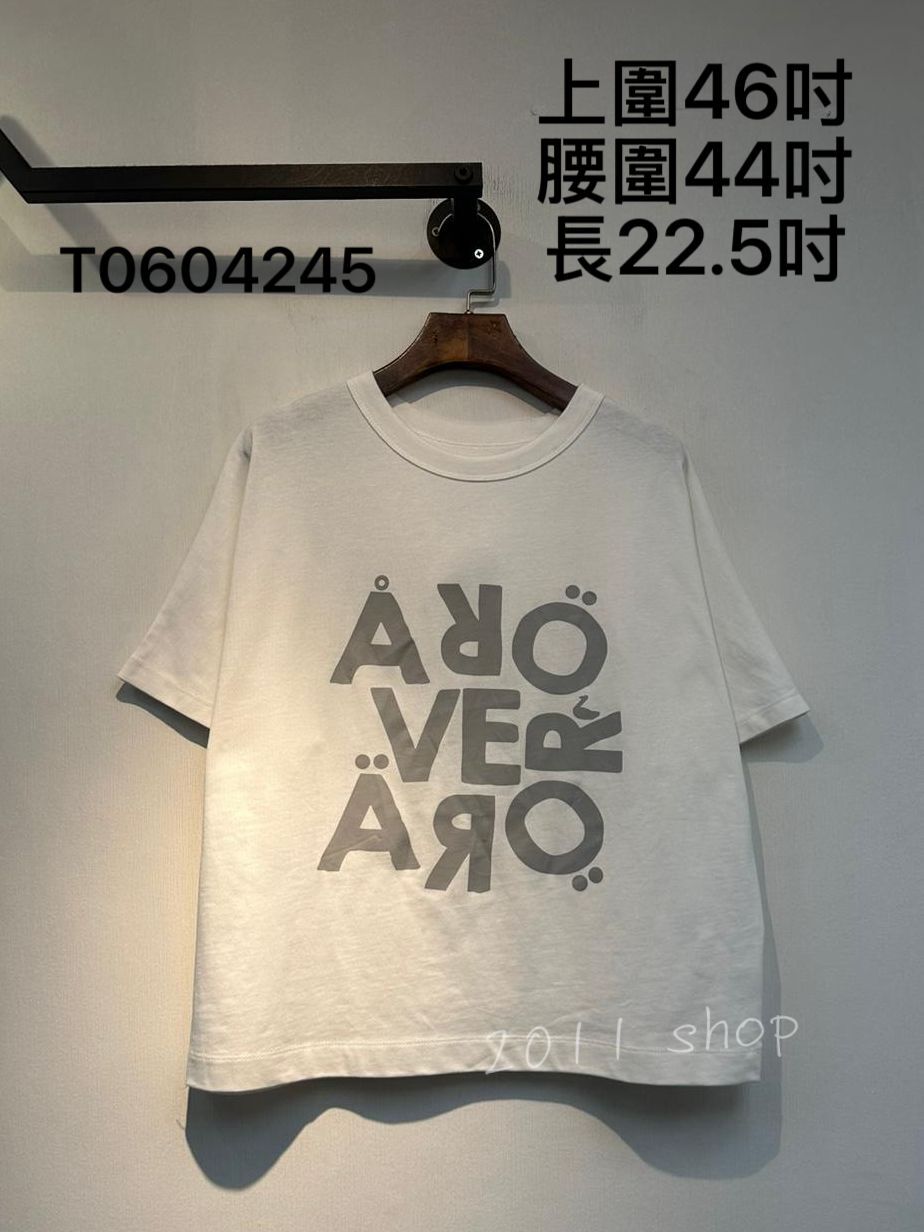 出口日本不規則字母Tee  上圍46吋 腰圍44吋 長22.5吋  T0604245