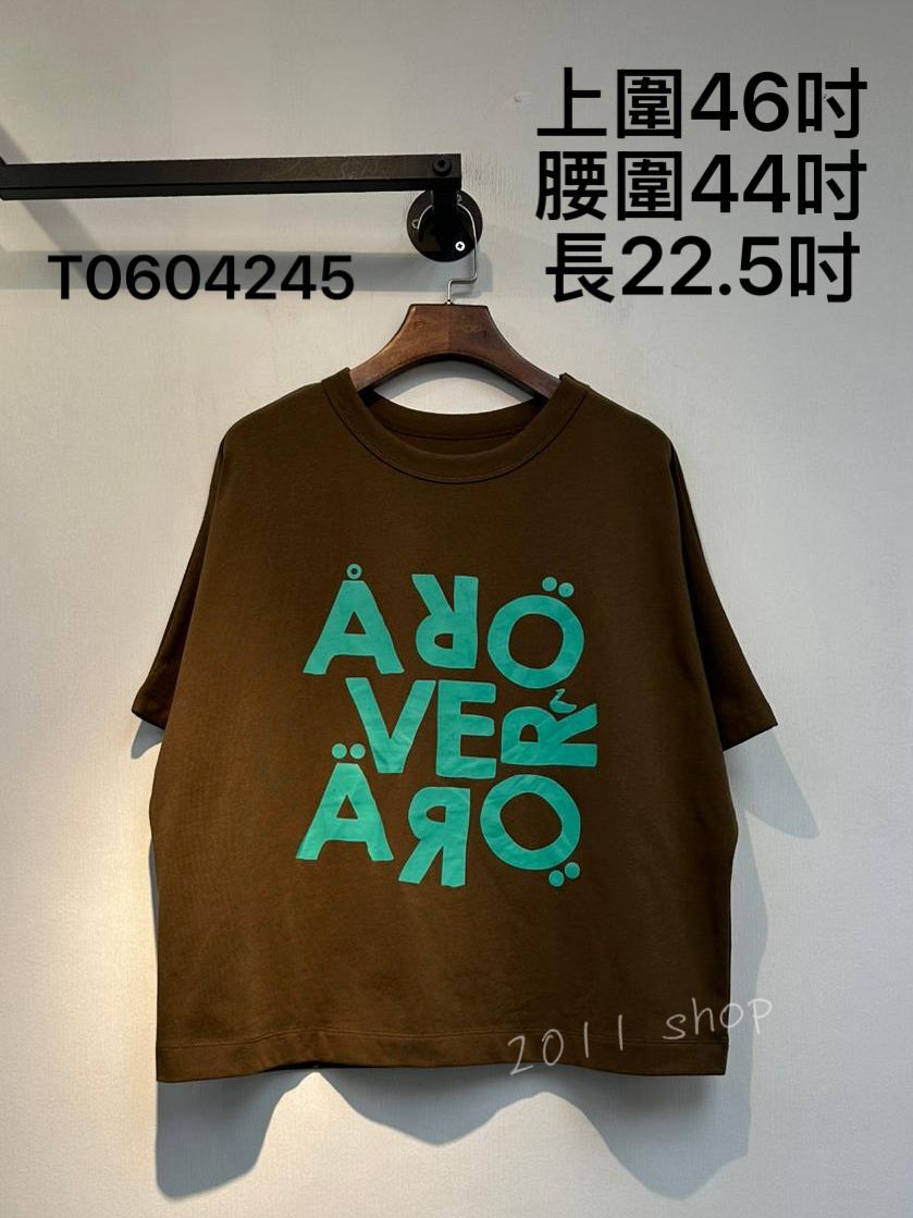 出口日本不規則字母Tee  上圍46吋 腰圍44吋 長22.5吋  T0604245