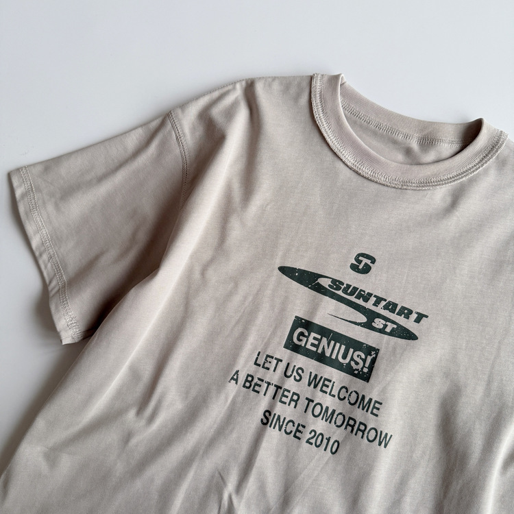 日系英字短袖上衣