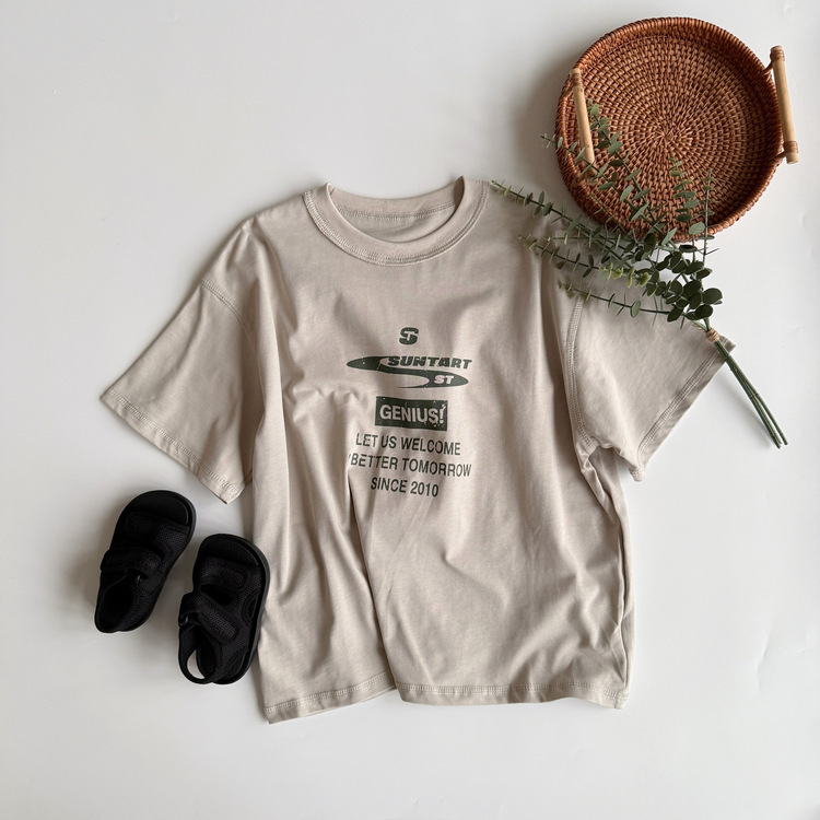 日系英字短袖上衣