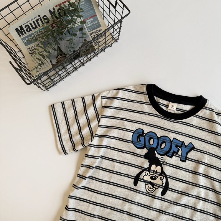 高飛狗條紋短袖上衣