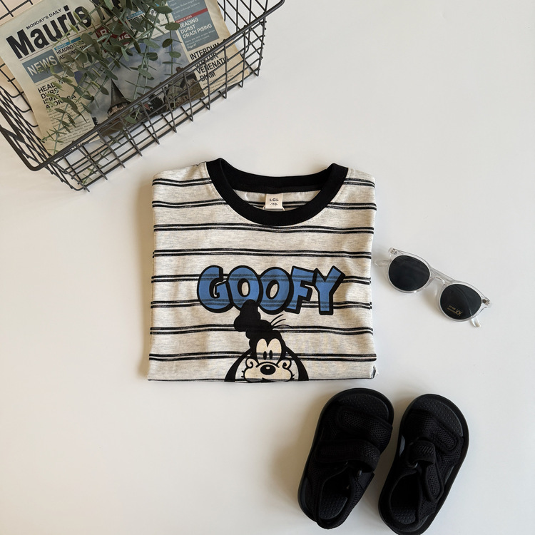 高飛狗條紋短袖上衣