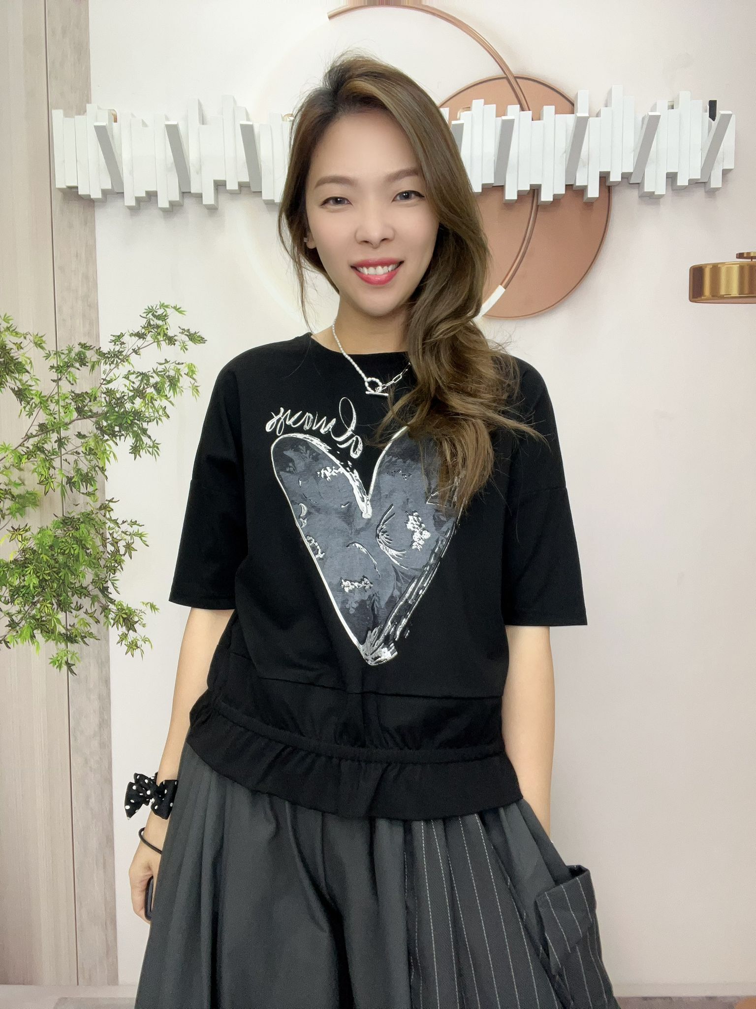 Ma牌子心型圖案束腳top~160C