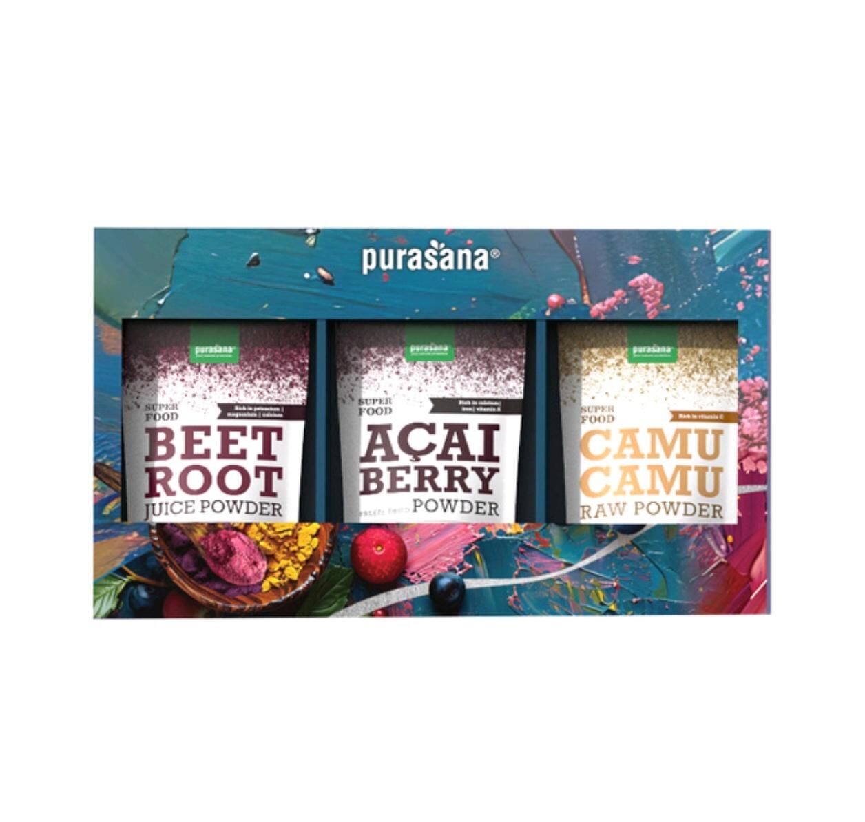 Purasana 有機套裝 (巴西莓粉+甜菜根粉+卡姆果粉) 各100克 x 3袋