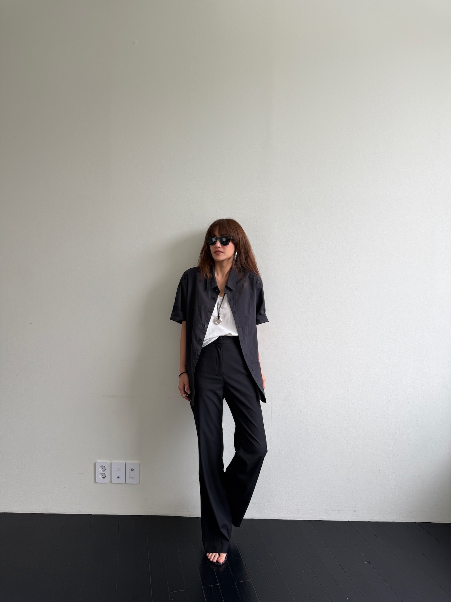 Flared suit trousers