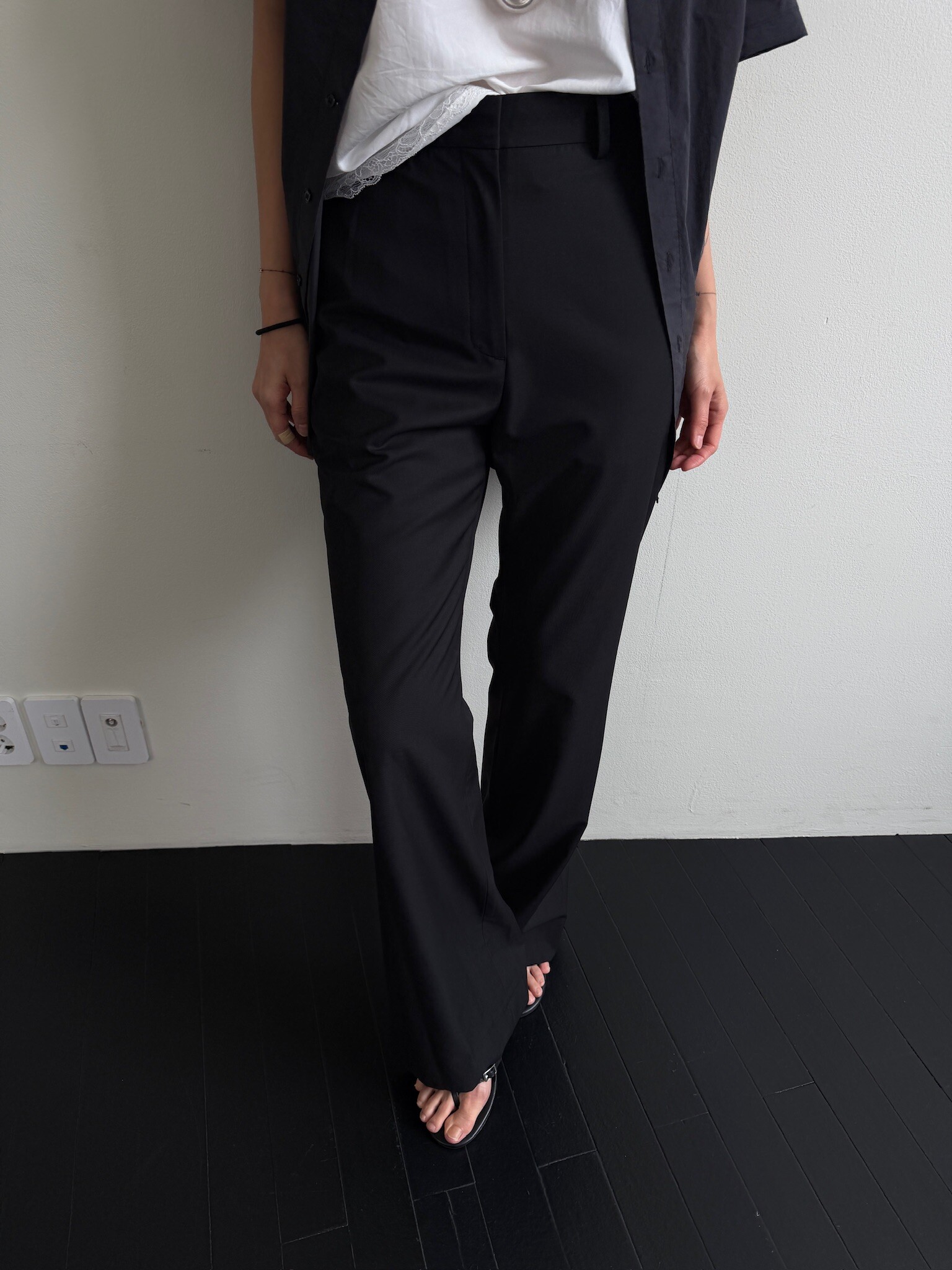 Flared suit trousers