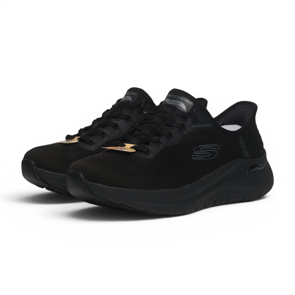 SKECHERS 休閒鞋 ARCH FIT 2 全黑 足弓 瞬穿 防水 女 150337BBK