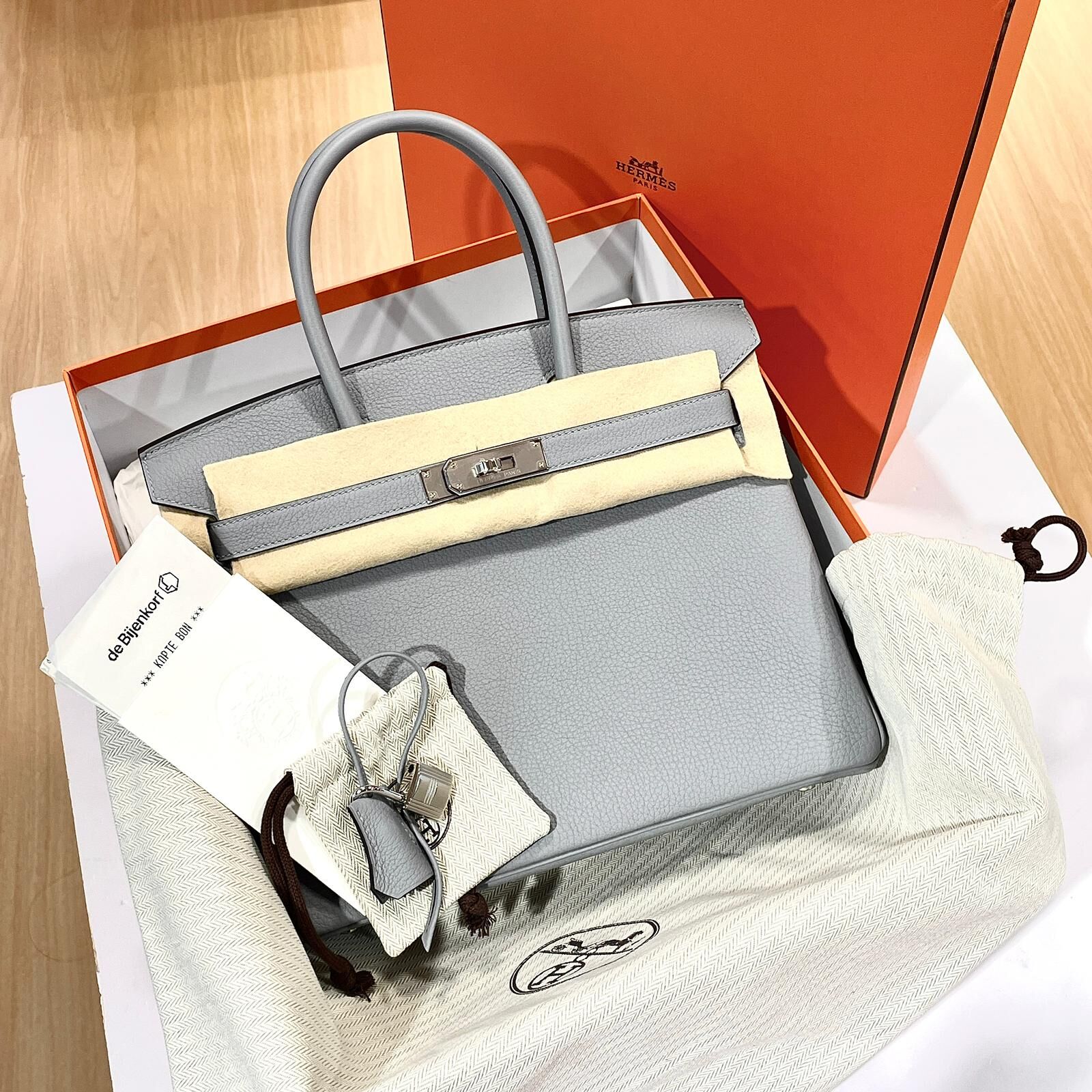全新HERMES BIRKIN 30 K STAMP CKP0 Gris Pantin TOGO PHW 木偶灰銀扣 #B30  #BRAND NEW #香榭站正品