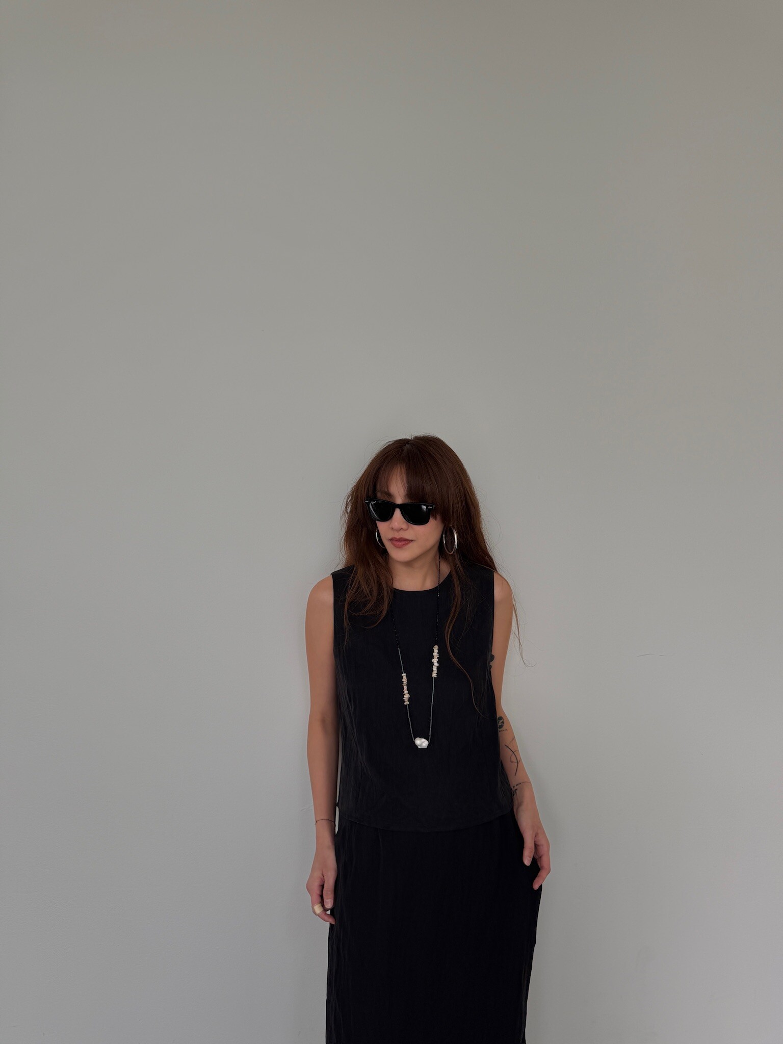 PDD collection washed silk crop vest