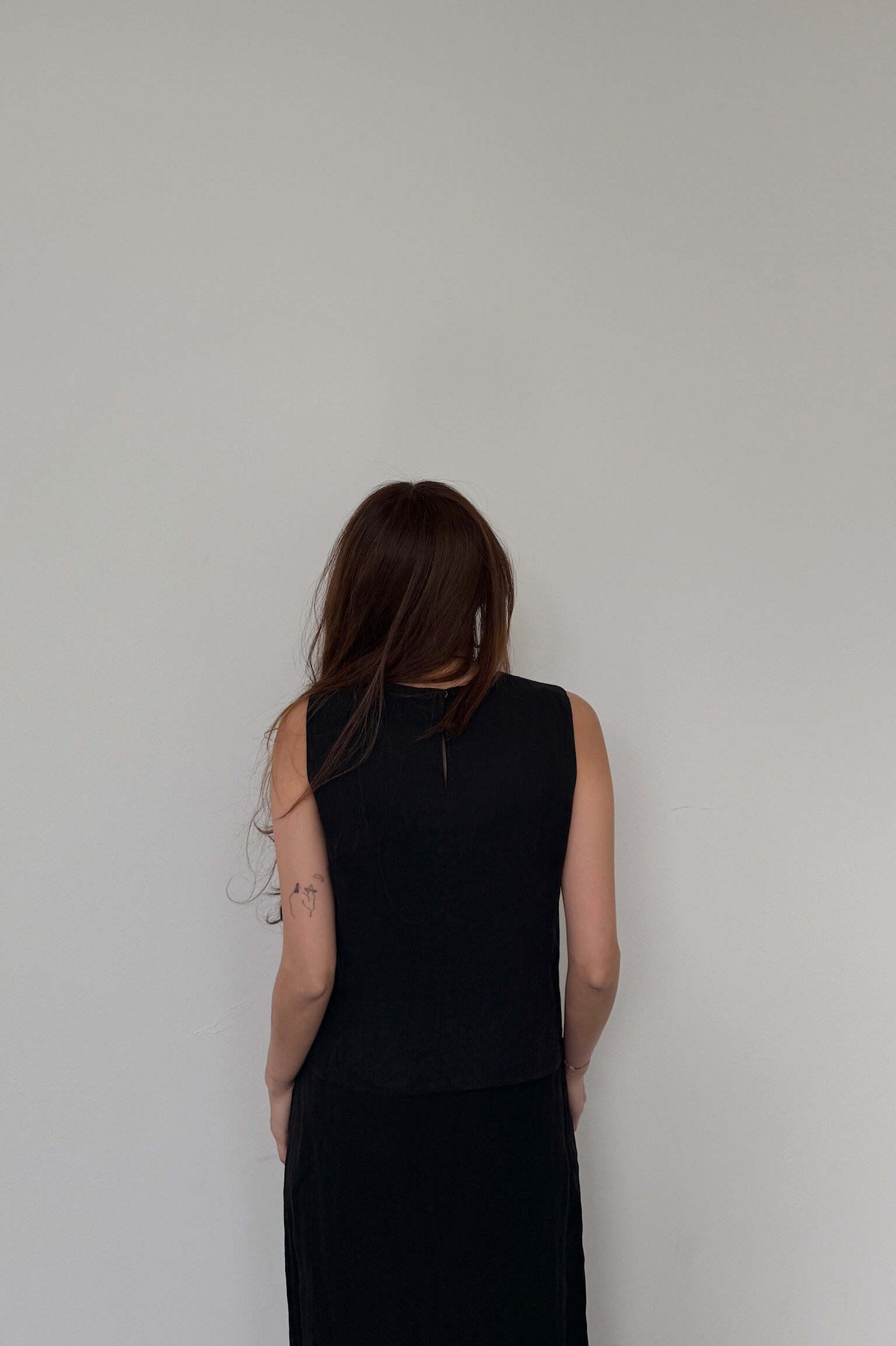 PDD collection washed silk crop vest