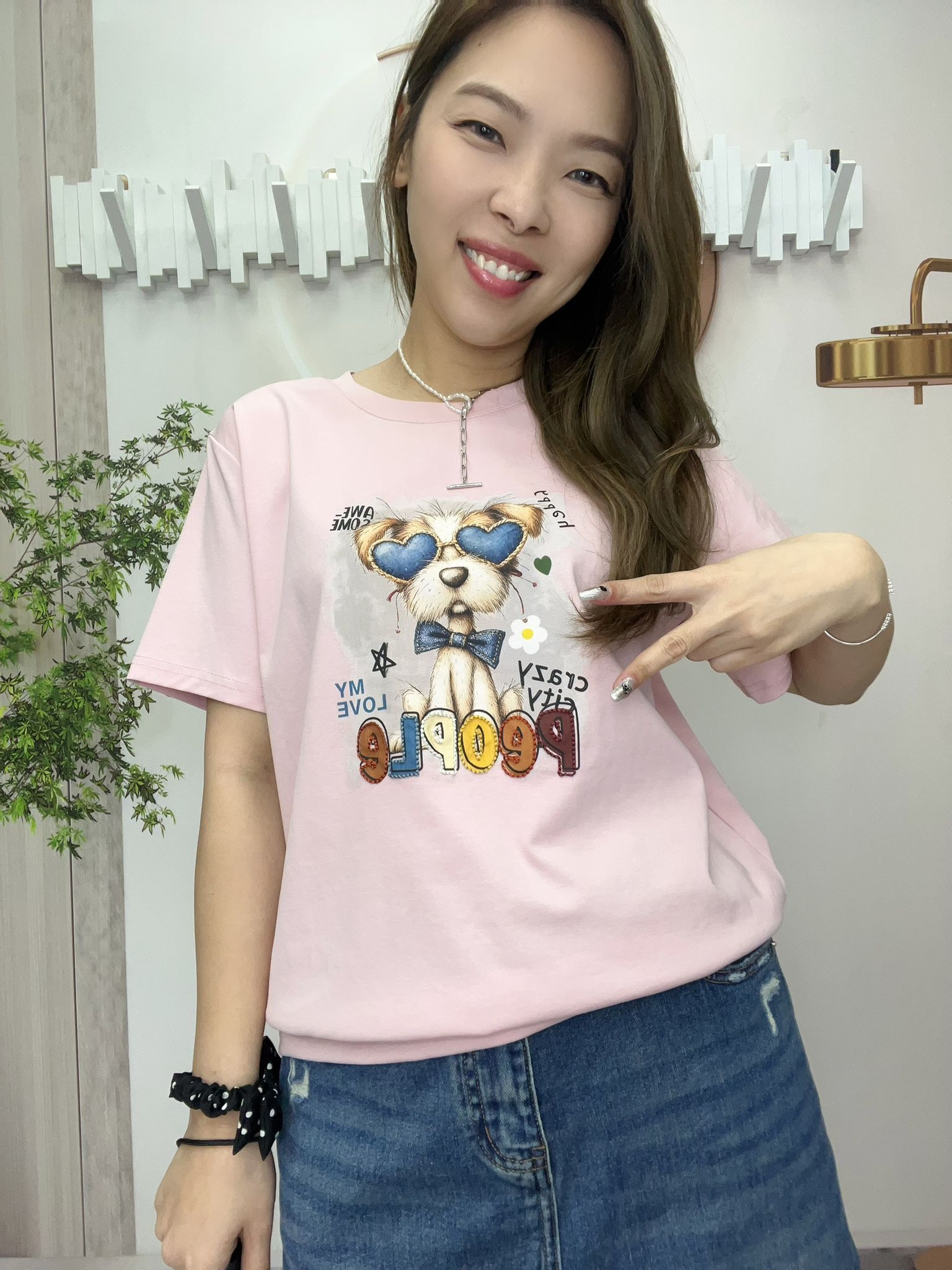 Ma牌子 狗仔圖案top ~160T