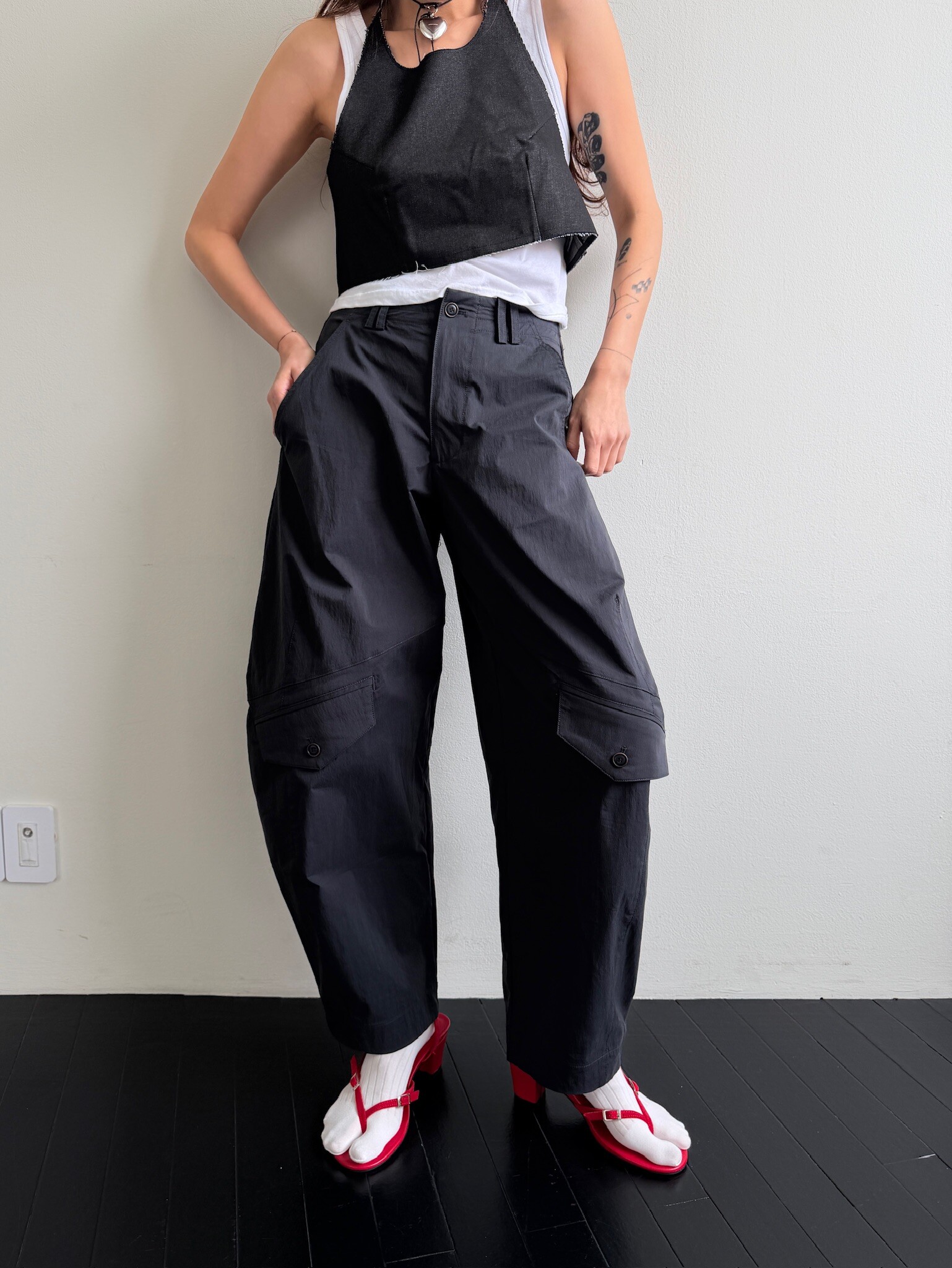 Viscose cargo trousers