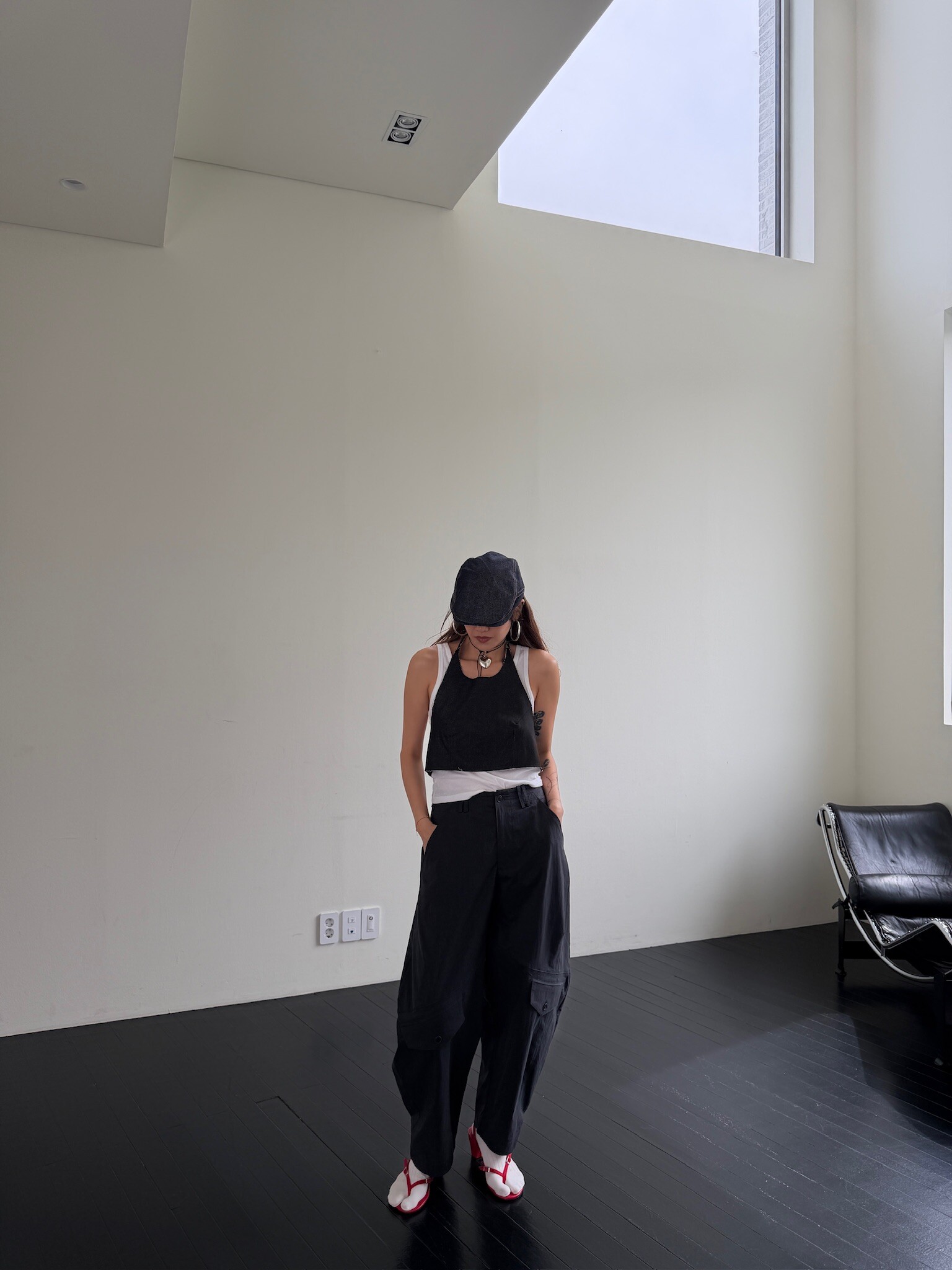 Viscose cargo trousers