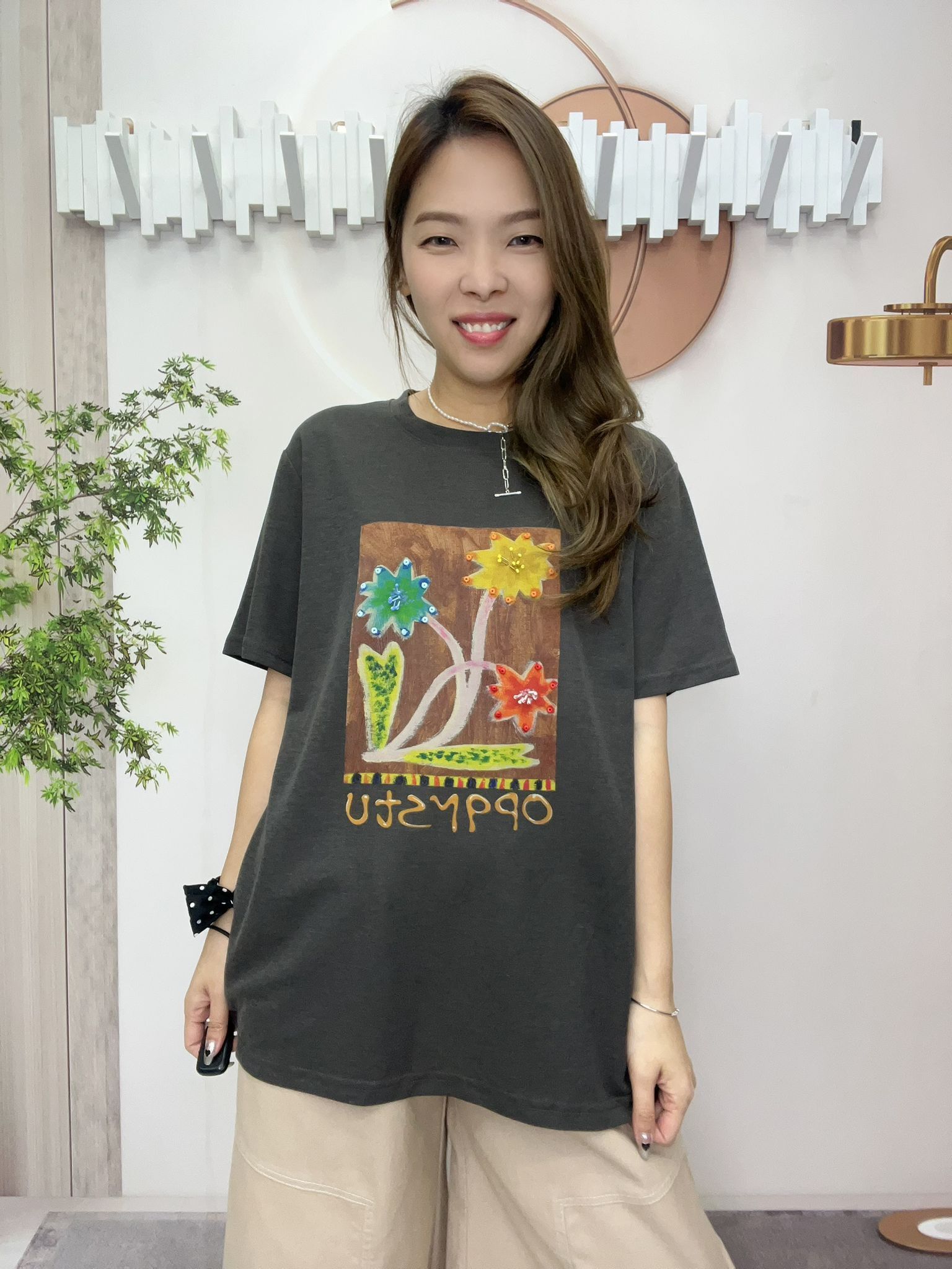 Ma牌子立體花圖案top~160U