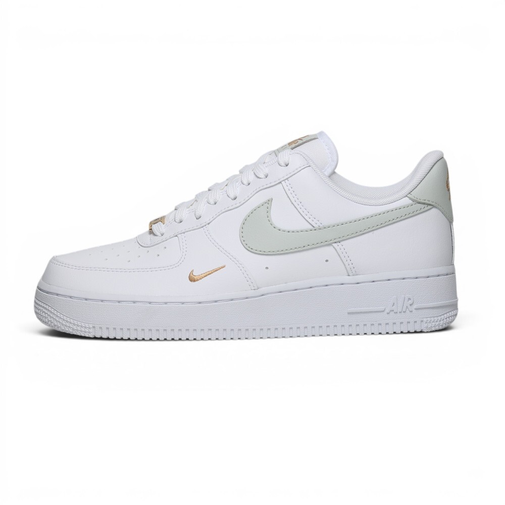 NIKE 休閒鞋 AIR FORCE 1 07 AF1 白綠 金勾 經典款 女 CZ0270-106