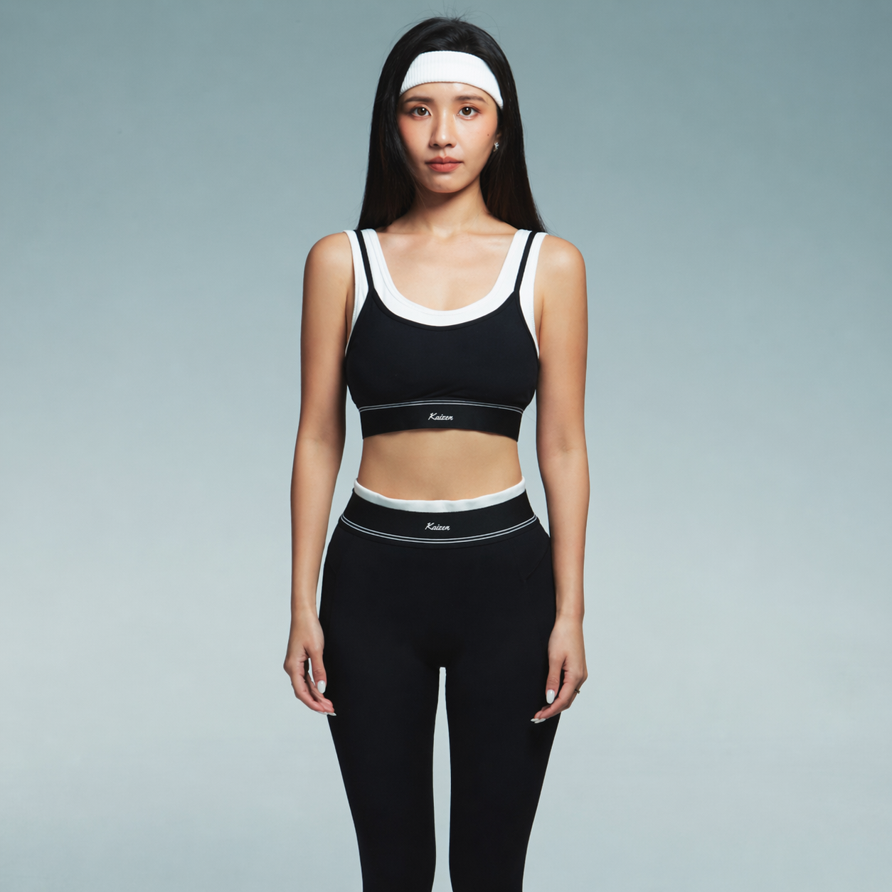 假兩件支撐瑜珈bra top