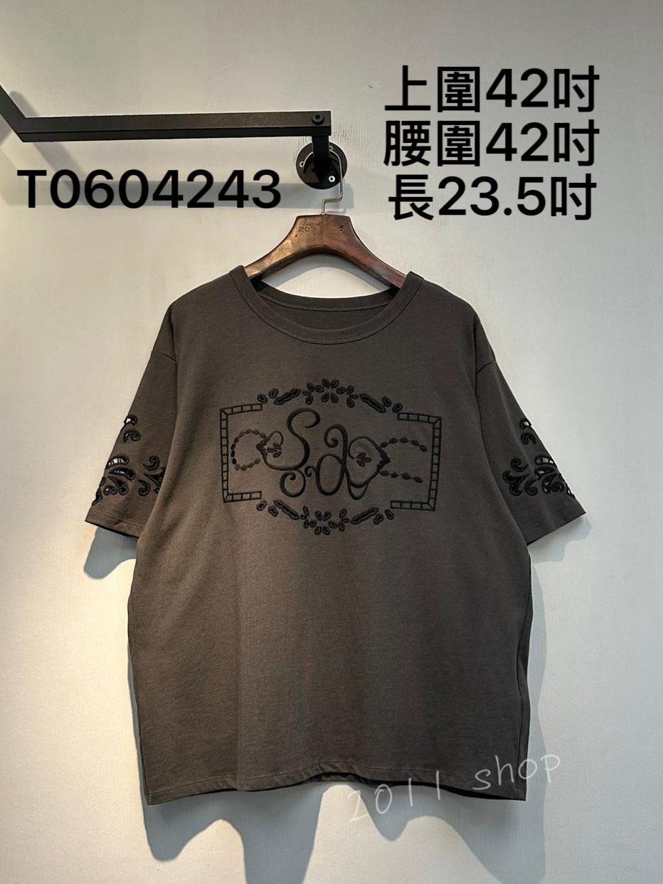 出口日本鏤空腰果花TOP  上圍42吋 腰圍42吋 長23.5吋  T0604243