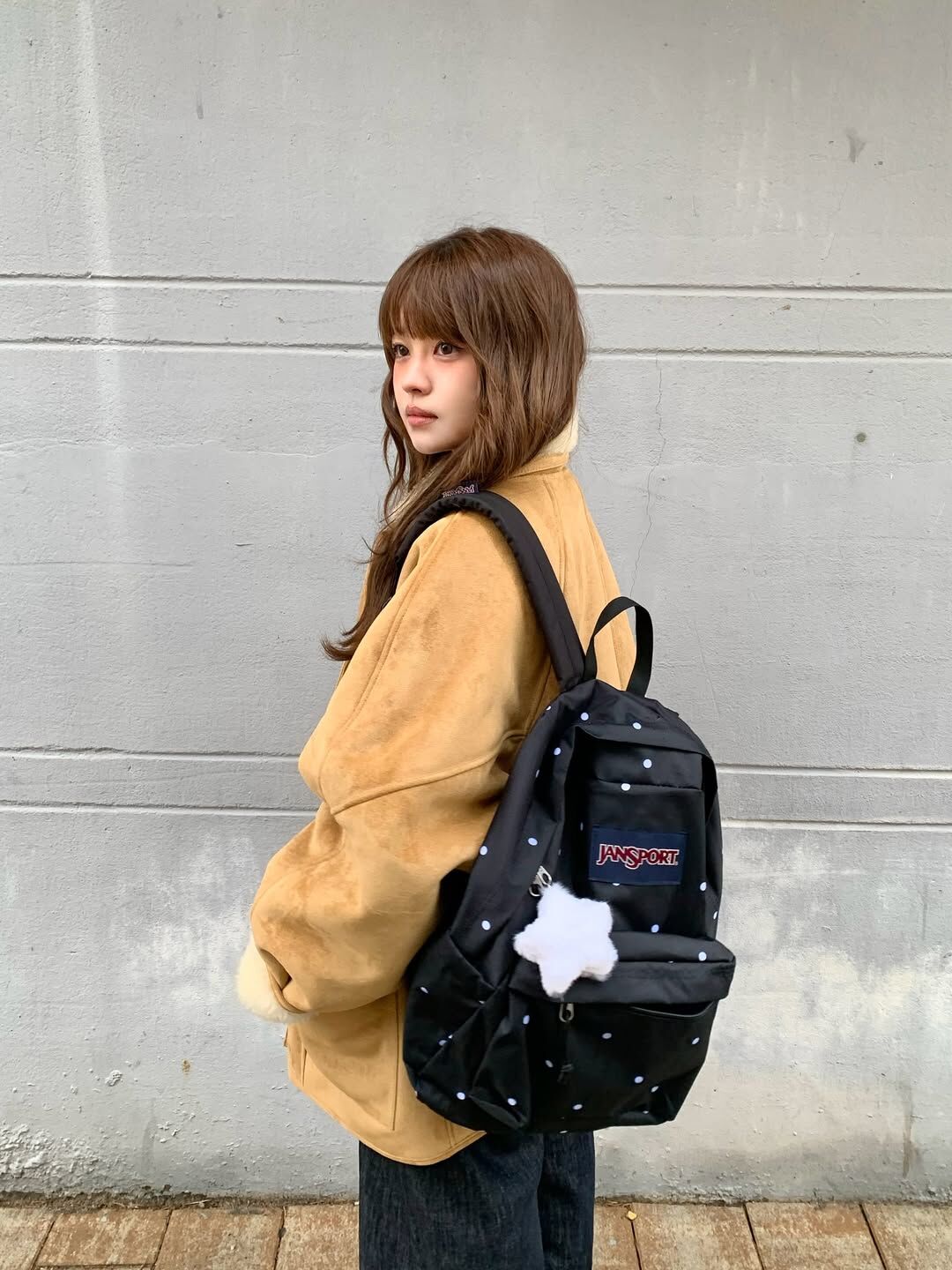 【預購】韓國代購 JanSport 經典 雙肩包 Superbreak Polka Dot Black 黑白波點 後背包