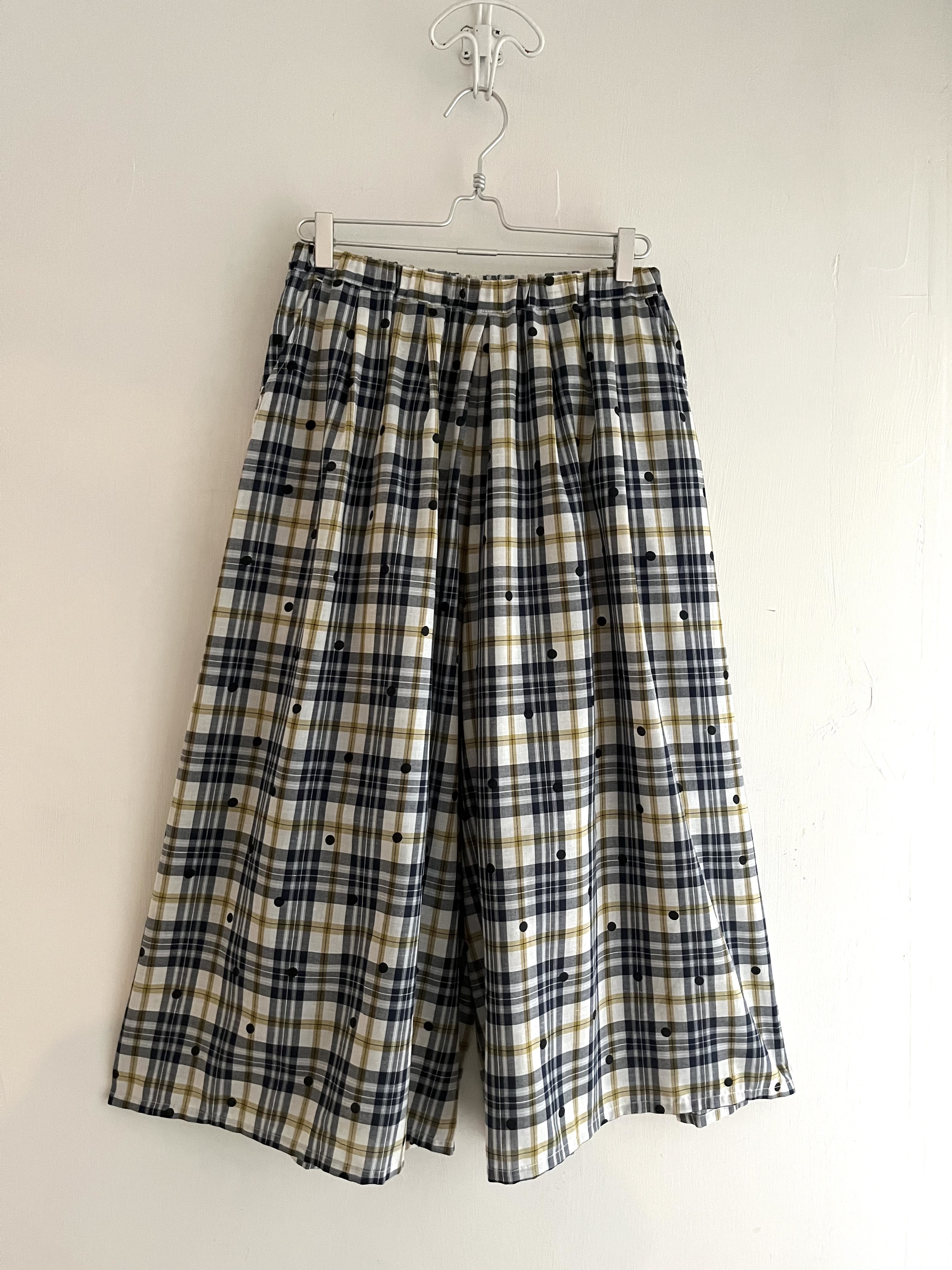 Cloud nine海軍藍色格仔波點裙褲