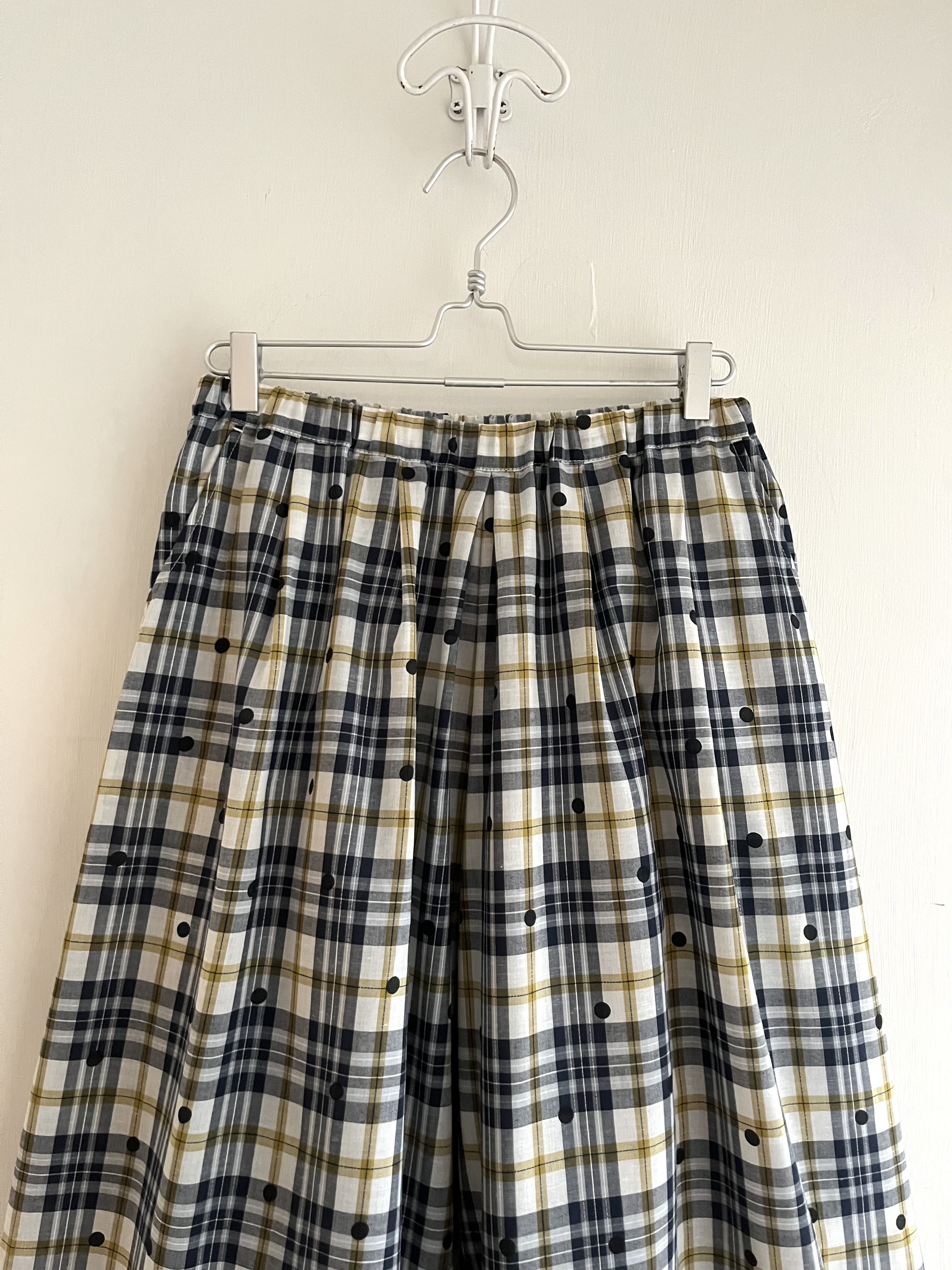 Cloud nine海軍藍色格仔波點裙褲