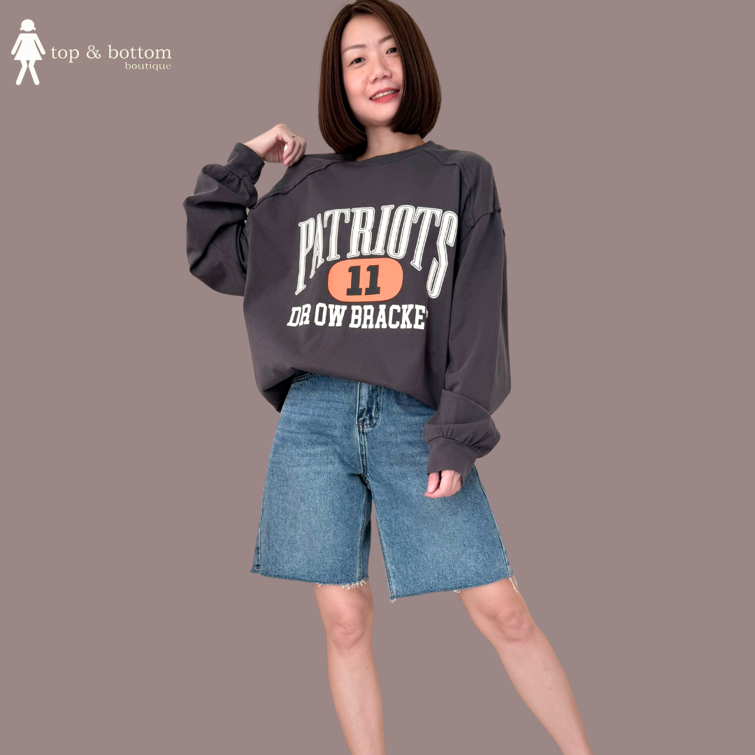 LONG SLEEVE PRINTED LONG TEE