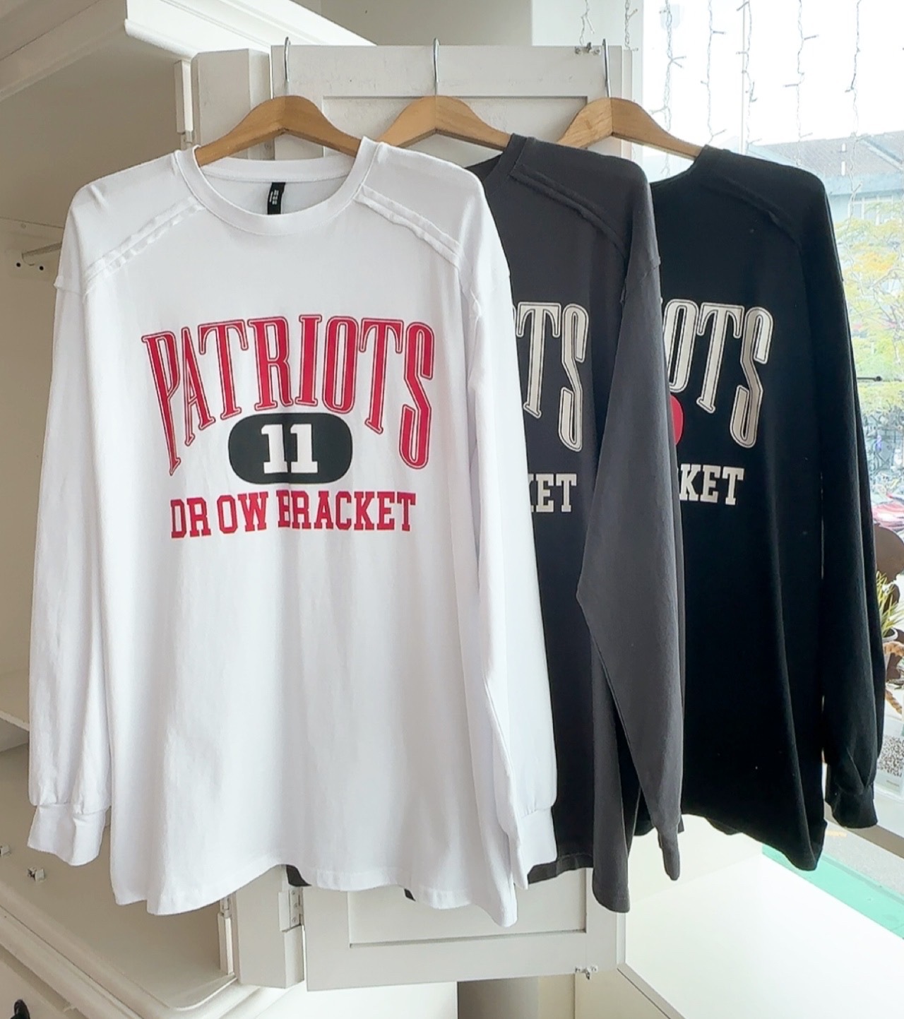 LONG SLEEVE PRINTED LONG TEE