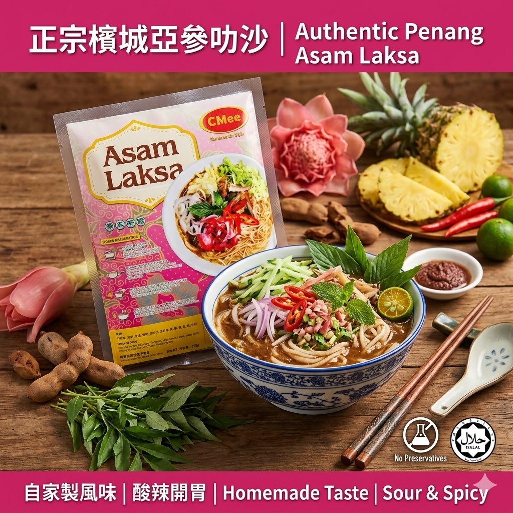 【直播】CMee LX042408 亞參叻沙 140g (1套4包)