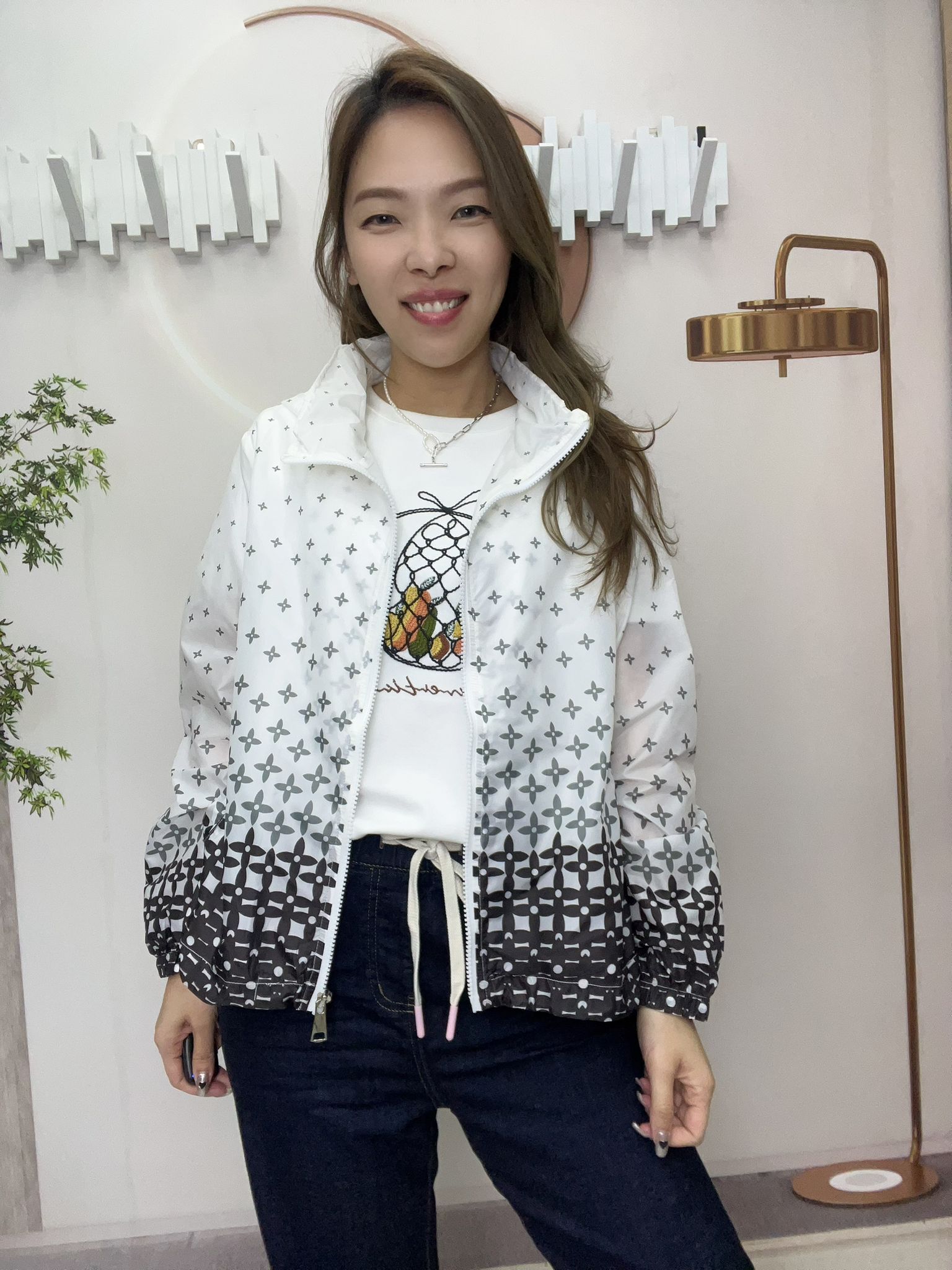 Ma牌子圖案防曬外套~160AE