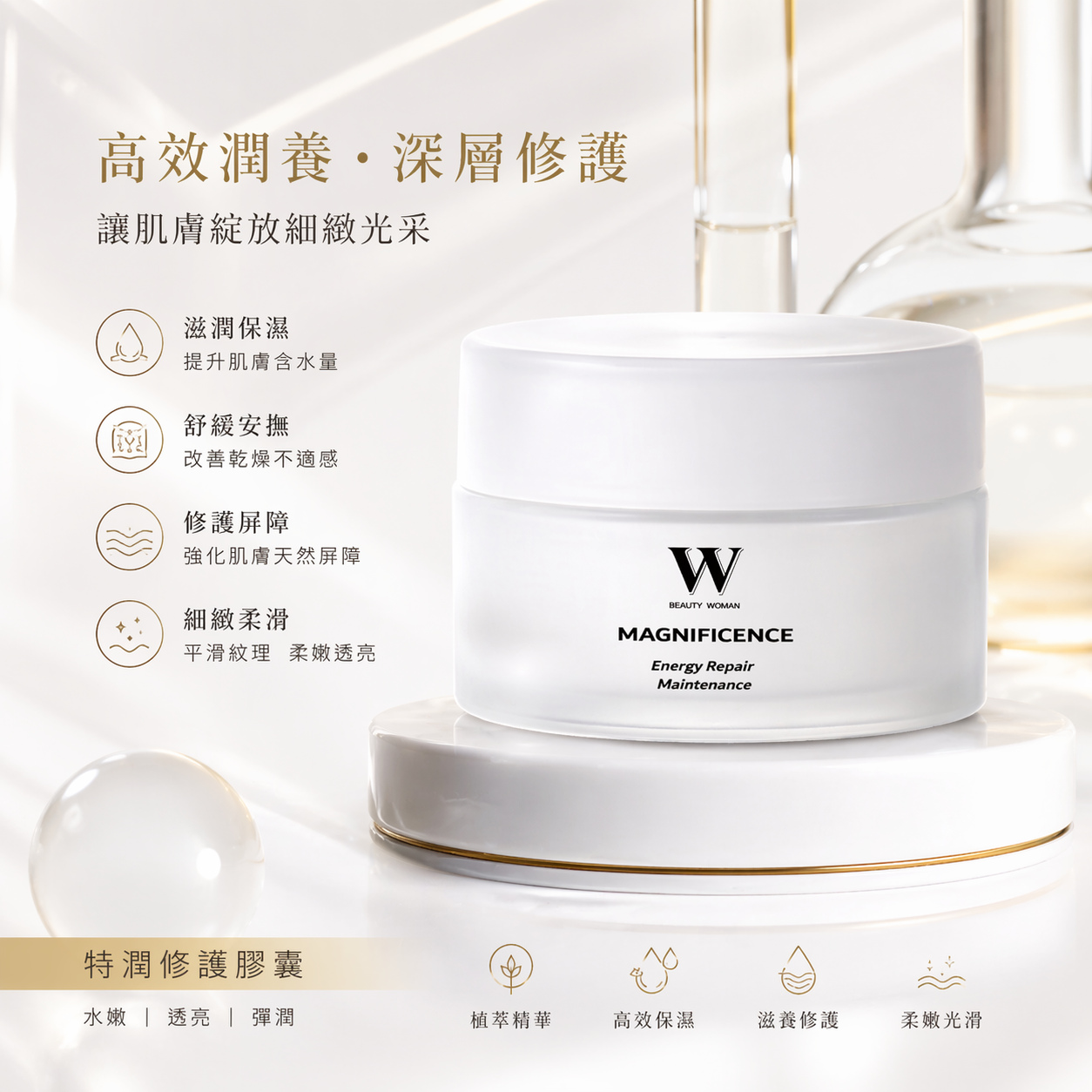 特潤修護膠囊  (快速修護 缺水肌 各式美容課程後適用)