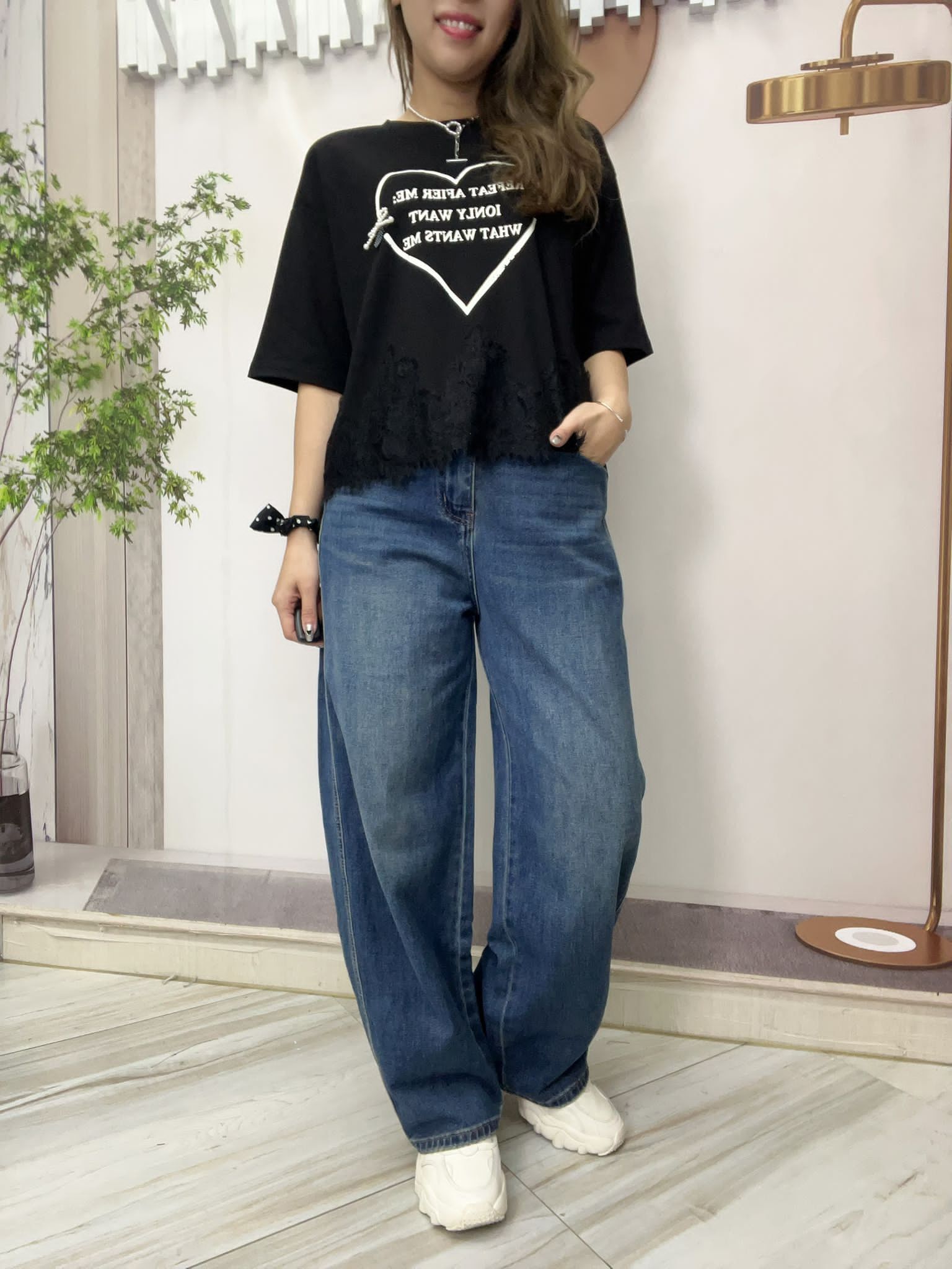 Ma牌子 彎刀型牛仔褲~160P