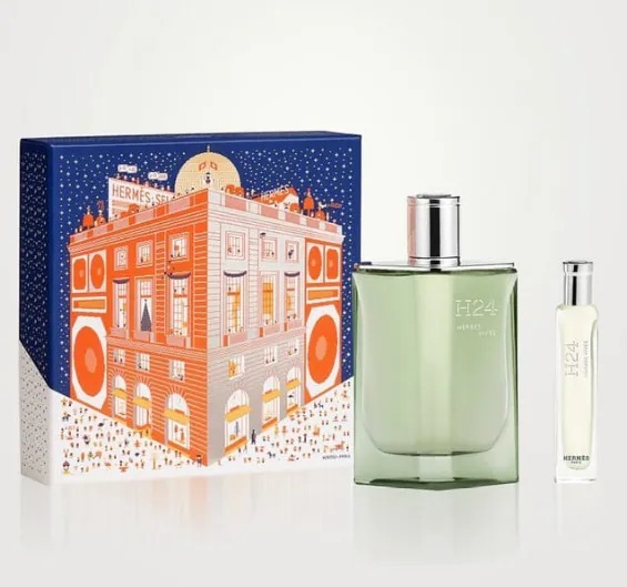 (7166) Hermes H24 Herbes Vives 男士EDP套裝 (2件套)