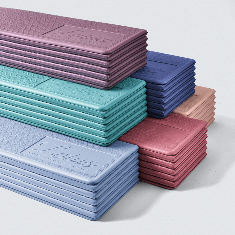 【LOTUS】台灣製 TPE摺疊瑜珈健身墊6mm