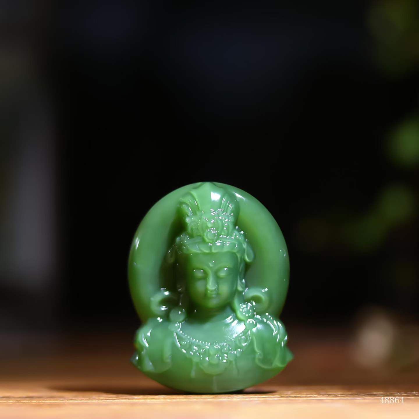 和田玉觀音,天然和田玉軟玉