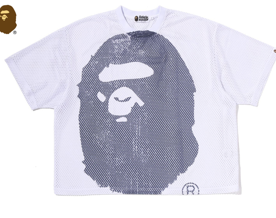 【BAPE男生】0425 發售 寬鬆版型 洞洞WATER PRINT APE HEAD MESH RELAXED FIT TEE