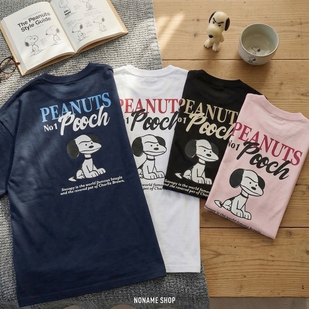 PEANUTS x FREAK'S STORE SNOOPY 史奴比 狗狗 限量版 背後 插畫  短袖 四色 (男款)