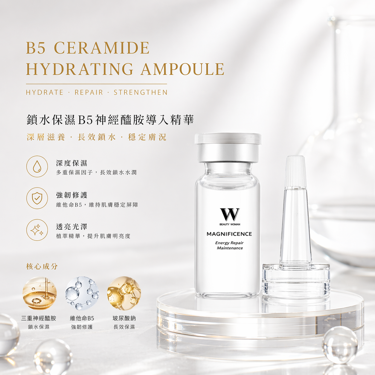 鎖水保溼B5神經醯胺導入精華