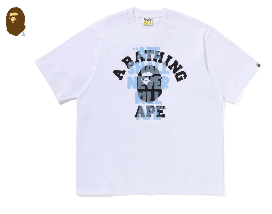 【BAPE男生】0425 發售 寬鬆版型 APE SHALL NEVER KILL APE COLLEGE RELAXED FIT TEE