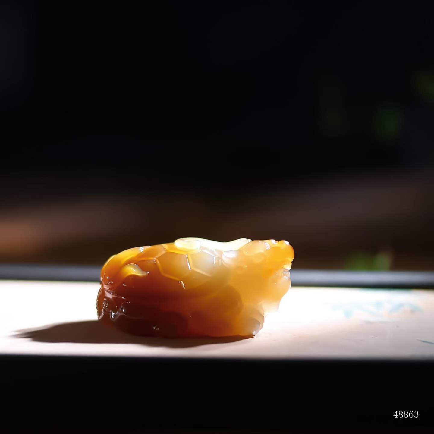 417131 和田玉金山糖白龍龜