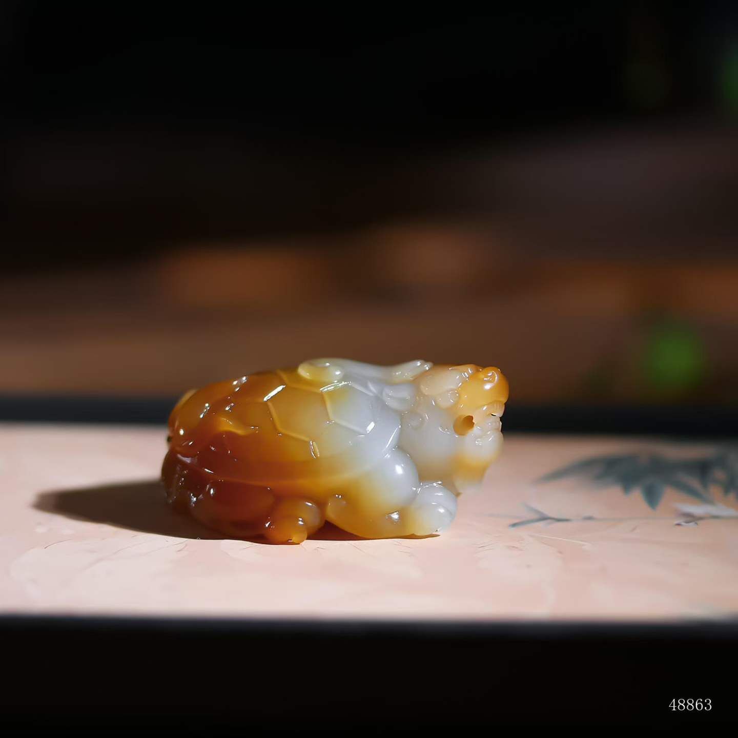 和田玉金山糖白龍龜,天然和田玉軟玉