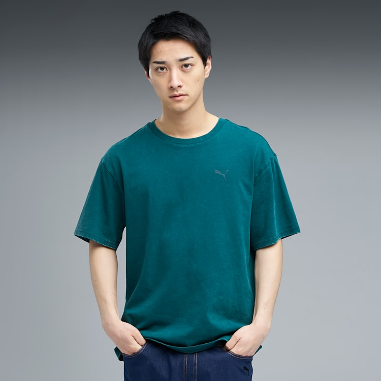 PUMA 短T 流行系列 MOODS IN NATURE 森林綠 洗舊風 短袖 T恤 中性 63733686