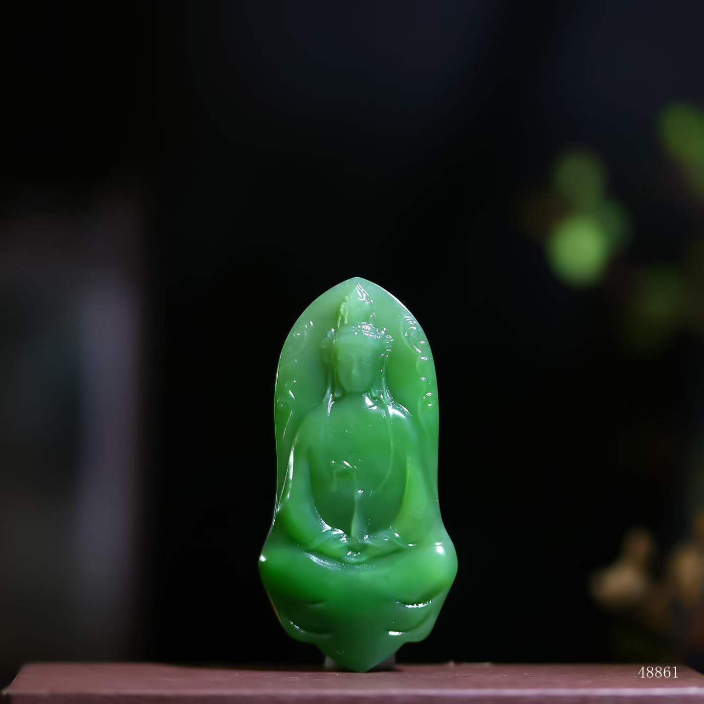 和田玉觀音,天然和田玉軟玉