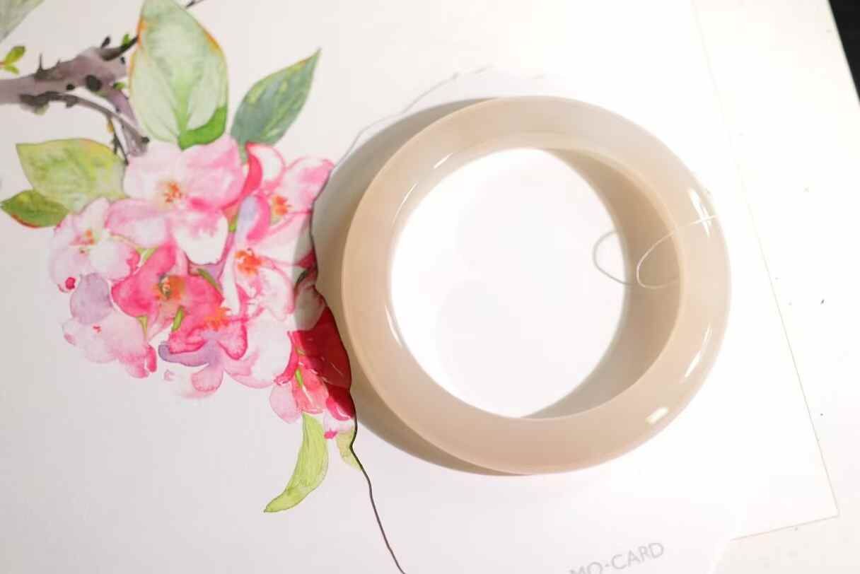 417711 58mm和田玉冰藕粉手鐲 (56-58)