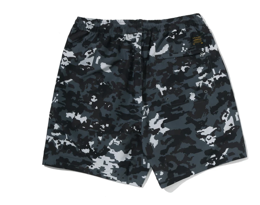【BAPE男生】0425 發售 寬版 海灘褲MULTI PIXEL CAMO RELAXED FIT BEACH SHORTS