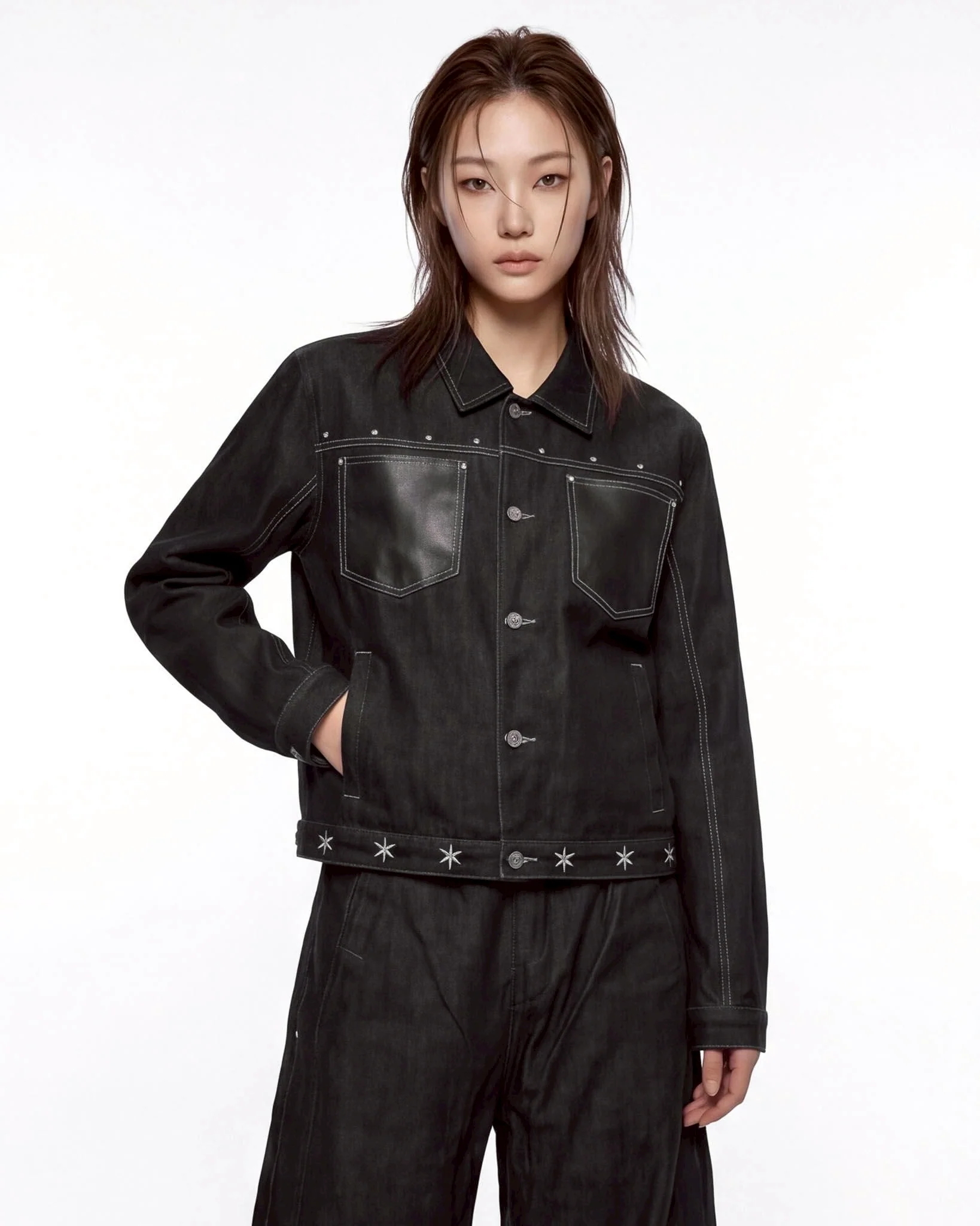 【車庫服飾】WBI 26AW DUSTLINE / WCS-02刺繡丹寧外套