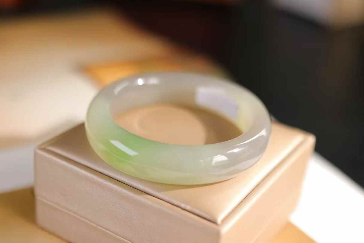 417712 58mm和田玉翠紫白三色手鐲 (56-58)