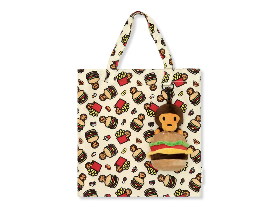 【BAPE配件】0425 發售 BABY MILO PLUSH DOLL BURGER TOTE BAG